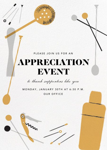 Home Is Where the Bar Is - Appreciation Event Invitation by Crate & Barrel