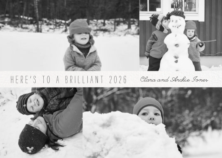 Four Photo Title Card - New Year's Card by Paperless Post