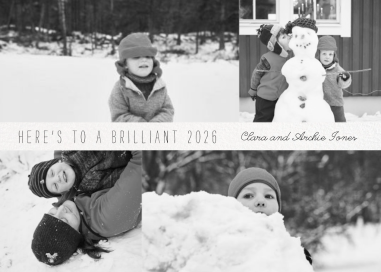 Four Photo Title Card - New Year's Card by Paperless Post