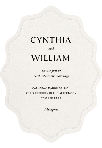 Embossed Cutout - Wedding Invitation by Paperless Post