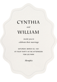 Embossed Cutout - Wedding Invitation by Paperless Post