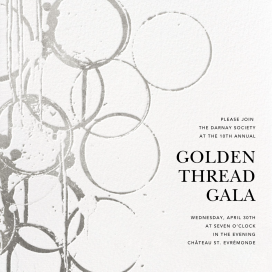 Metallic Circles Watermark - Fundraiser Invitation by Kelly Wearstler