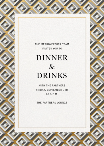 Arcade - Business Dinner Invitation by Jonathan Adler