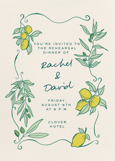 Lemon Squeeze - Wedding Weekend Invitation by Pulp Templates Co.