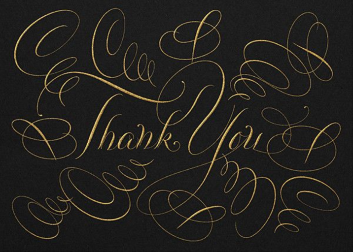 Thank You with Flair - Thank You Card by Bernard Maisner