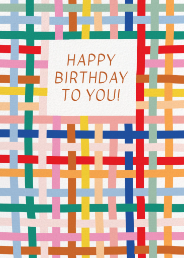 Rainbow Basketweave by Hartland Cards