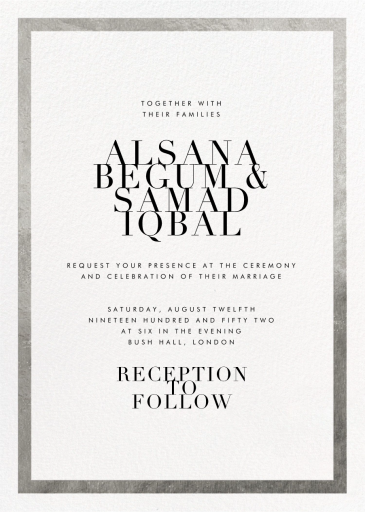 Simple Gold Border - Invitation by Paperless Post