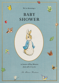 Portrait of Peter - Baby Shower Invitation by Peter Rabbit