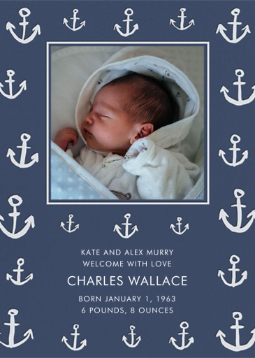 Maritime Photo - Birth Announcement by Linda and Harriett
