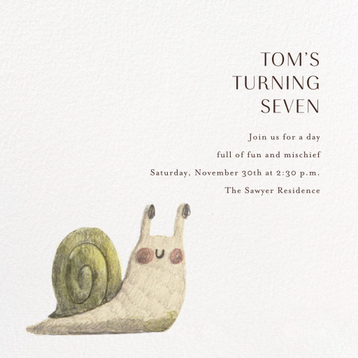 Hail to the Snail - Invitation by Paperless Post