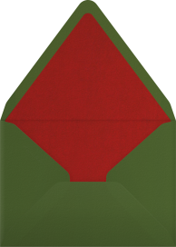 Vintage Christmas Tree Invitation Envelope