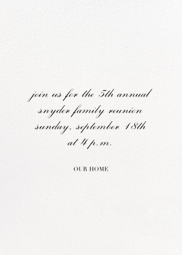 3/4 Portrait (Photo) - Family Reunion Invitation by Paperless Post - Back