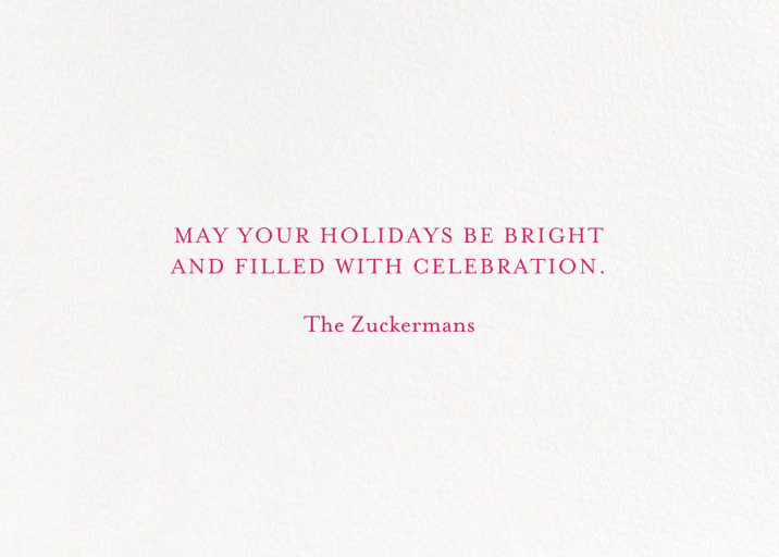 Light and Bright - Hanukkah Card by Mr. Boddington's Studio - Back