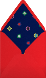 Mexican Fiesta Flowers Invitation Envelope