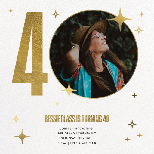 40th (Photo) Milestone - Invitation by Paperless Post