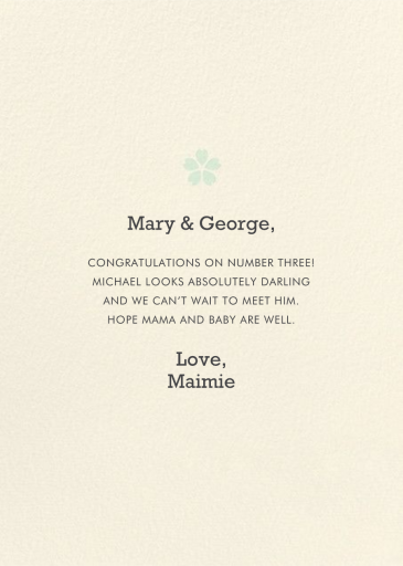 Little Dumpling (Greeting) by Hello!Lucky - Back