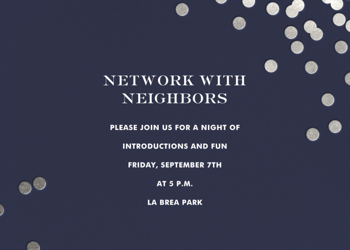 Confetti kate spade new york - Networking Event Invitation by kate spade new york
