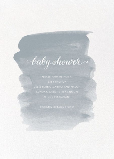 Baby Brushstroke - Baby Shower Invitation by Sugar Paper