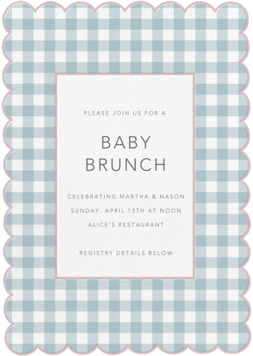 Gingham Shower - Party Invitation by Meri Meri