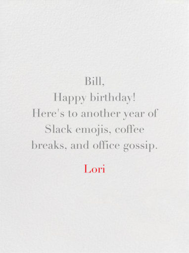 Happy Happy Birthday - Birthday Card by Linda and Harriett - Back