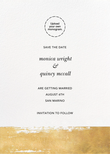 Simple Brushstroke - Save the Date by Sugar Paper