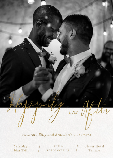 Romantic Photo - Elopement Party Invitation by Paperless Post