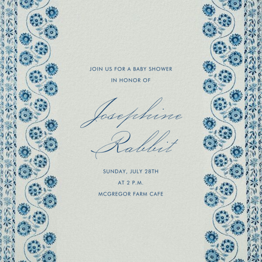 Zinnia - Baby Shower Invitation by Schumacher