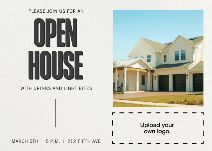 Wide Format (Customizable Template) - Open House Invitation by Paperless Post
