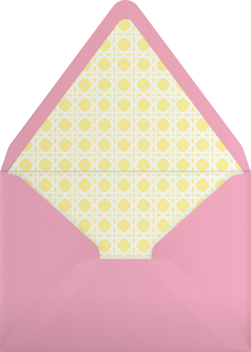 Lemon and Blue Leaves Invitation Envelope