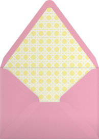 Lemon and Blue Leaves Invitation Envelope