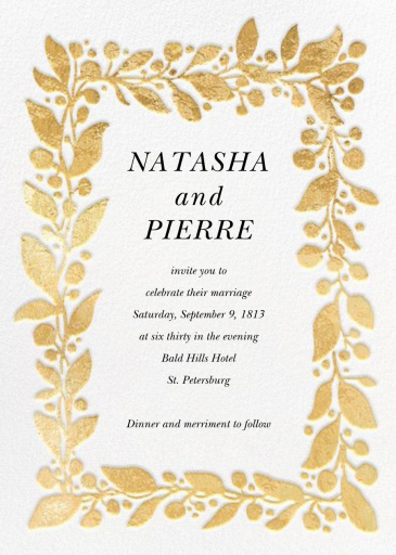 Hedera - Wedding Invitation by Linda and Harriett