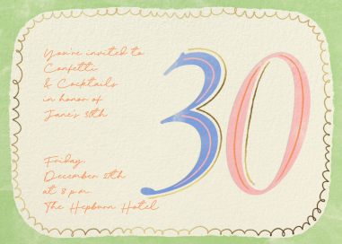 Loopy - 30th Birthday Invitation by Paperless Post