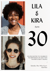 Joint Celebration - 30th Birthday Invitation by Paperless Post