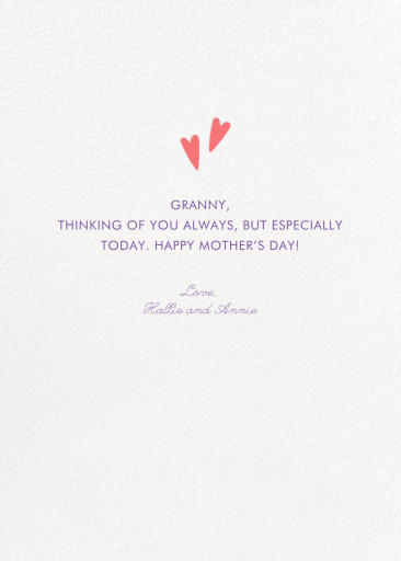 All Love - Mother's Day Card by Hello!Lucky - Back