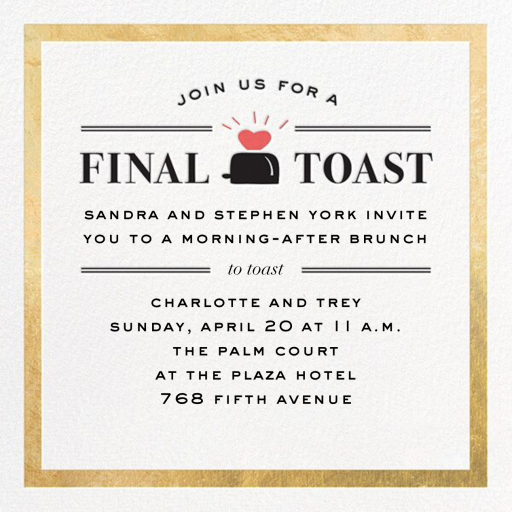 Toast of the Town - Wedding Weekend Invitation by Cheree Berry Paper & Design