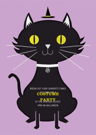 Black Cat in the Hat by Paperless Post