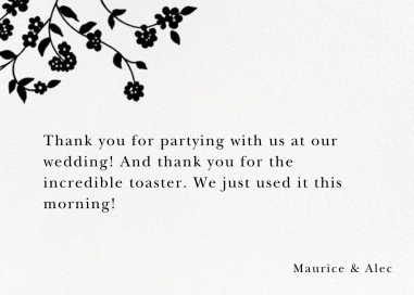 Floral Trellis II - Thank You by Oscar de la Renta