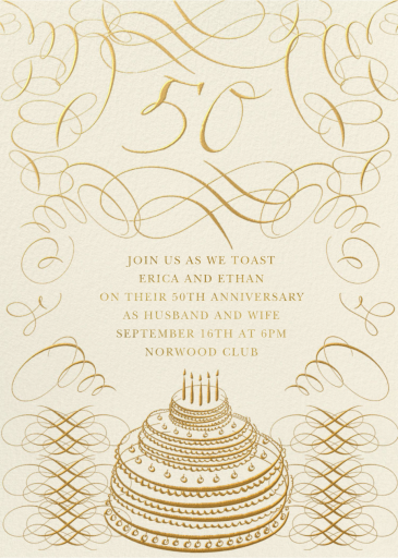 Swirly Celebration - Anniversary Invitation by Bernard Maisner