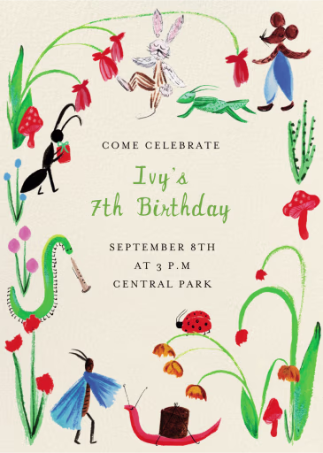 Garden Gathering - Birthday Invitation by Mr. Boddington's Studio