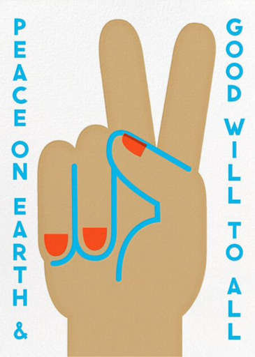 Peace Sign - Holiday Card by The Indigo Bunting