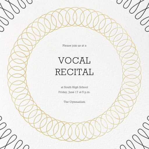 Spirals (Save the Date) - Recital Invitation by Paperless Post