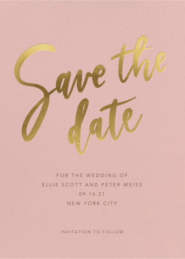 Bold Brushstroke - Save the Date by Sugar Paper