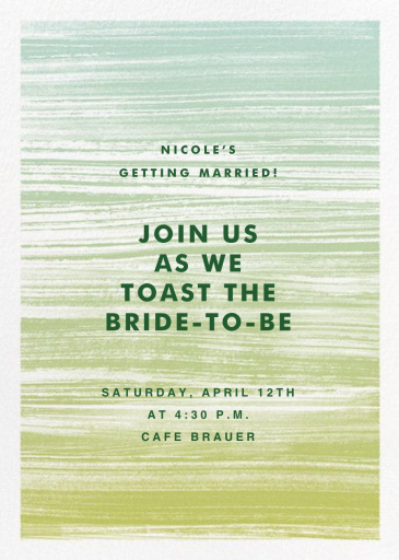 Gradient Messy Strokes - Bridal Shower Invitation by Paperless Post