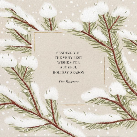Snowy Pines - Holiday Card by Paperless Post