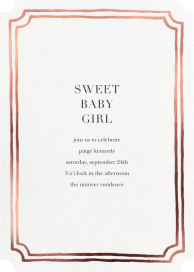 Double Border Indented Corners - Baby Shower Invitation by Sugar Paper