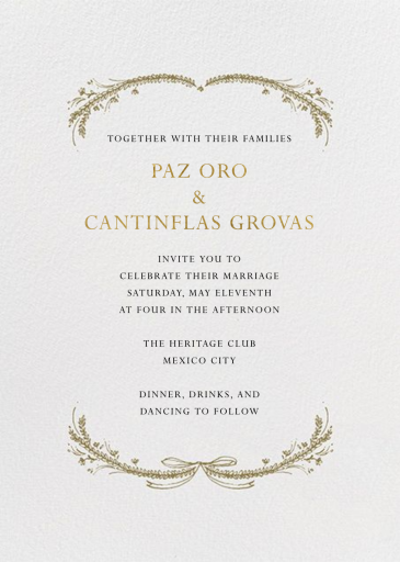 Loire Tall - Wedding Invitation by Paperless Post