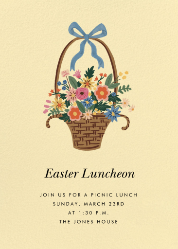 Blooming Basket - Easter Invitation by Rifle Paper Co.
