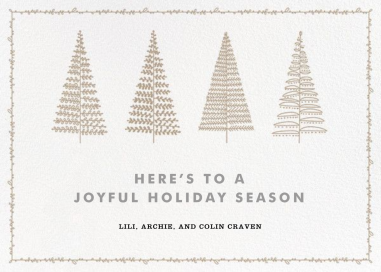 Tree Lines - Holiday Card by Crate & Barrel