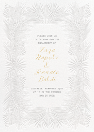 Embossed Palms - Engagement Party Invitation by Paperless Post