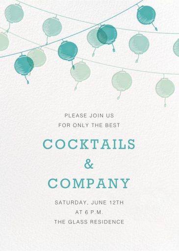 Golden String Lanterns - Cocktail Party Invitation by Paperless Post